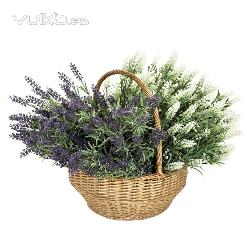 Flores artificiales. Rama flores lavanda artificial lila 48 2 - La Llimona home