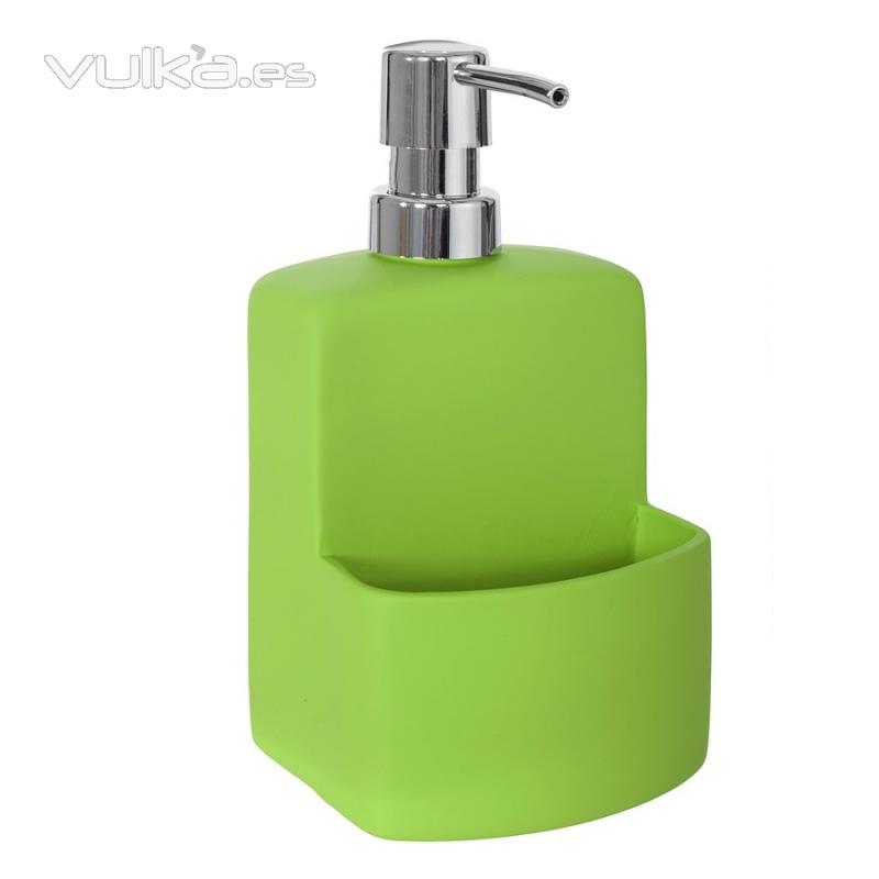 Cocina. Dosificador cocina cermica flocat verde con estropajo 1 - La Llimona home