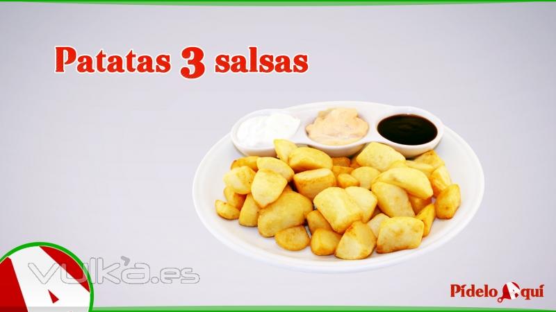 Patatas 3 salsas