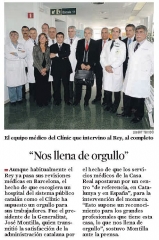 Dr. Morera con equipo medico tratamiento S.M. Don Juan Carlos