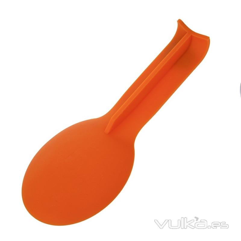 Cocina. Cuchara silicona salvamanteles naranja 2 - La Llimona home