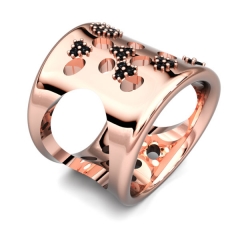 Modelo de joyera en 3d de anillo con diamantes. diseo de istockjewel