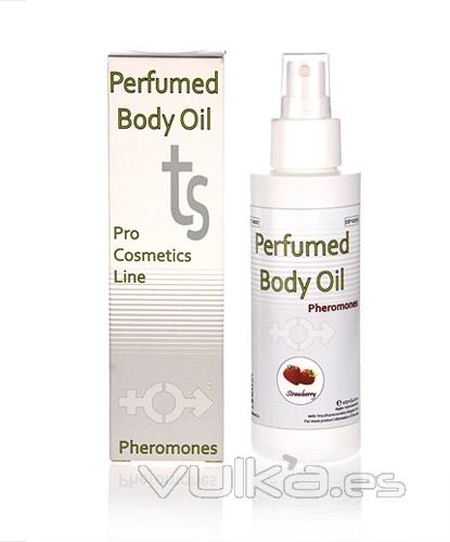 Aceite Perfumado con Feromonas aroma a Fresa. 125ml de puro placer para los sentidos