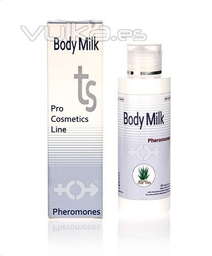 Bodymilk con Feromonas Aloe Vera, para pieles secas y castigadas.