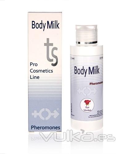 Bodymilk con Feromonas Rosa de Mosqueta, para pieles muy secas y muy castigadas.