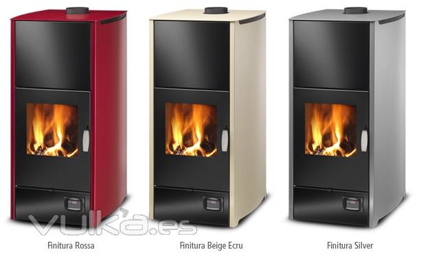 Hidroestufa de lea. Modelo RIOVERDE 20 kW. Fabricante CLAM.