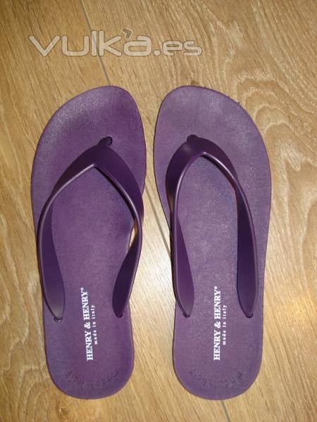 CHANCLAS HENRY & HENRY (ITALIA) COLOR VIOLETA TALLAS 35