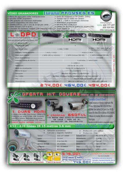 Oferta DVR CCTV o Kit CCTV ProySeg. http://www.proyseg.es/videovigilancia/proyeccion/seguridad/