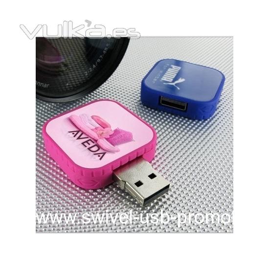  Memoria USB cuadrada giratoria