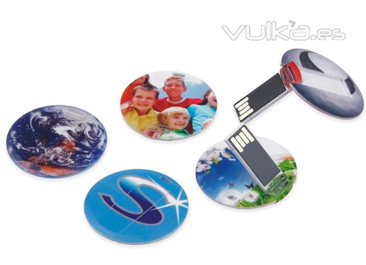 tarjeta redonda usb memorias 