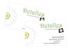 Diseno logotipo y tarjetas de visita de tienda de accesorios