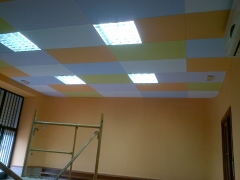 Techo pintado a cuadros