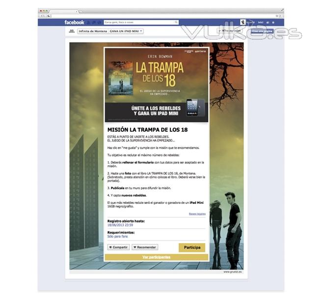 Creatividad y diseo aplicacin Facebook para Random House Mondadori