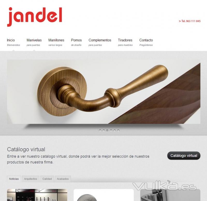 Nueva Web para la firma Jandel · http:/www.jandel.es