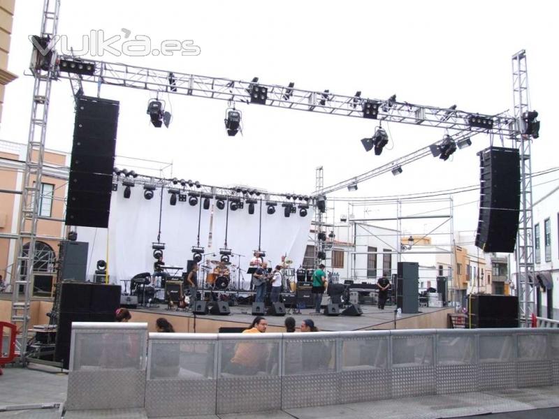 Escenario para concierto