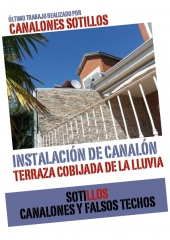 Instalacion de canalon aluminio blanco modelo san marcos