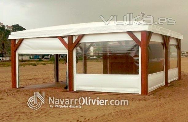 Pergola con carpa - Iguana Kids, Castelldefels - www.navarrolivier.com