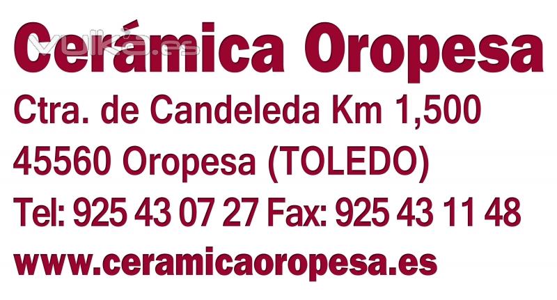 Direccin Cermica Oropesa