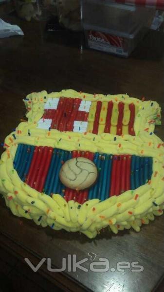 Tarta de gominolas para los fans del Barça