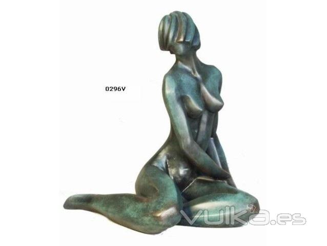 Figura Desnudo, con acabos en bronce. LLus Jord.