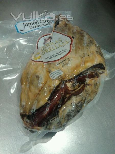 JAMON SERRANO DESHUESADO GRAN RESERVA 49,95 euros pieza de 4,5 kg