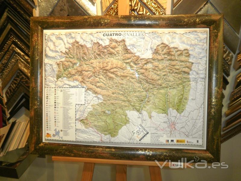 Mapa en relieve - Kanya enmarcacin