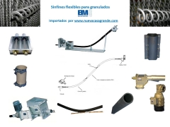 Sinfines flexibles bm silo para material a granel