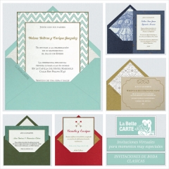 Invitaciones de boda clasicas y tarjetas de matrimonio labellecarte