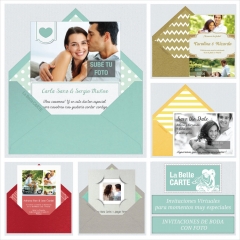 Invitaciones de boda con foto y tarjetas de matrimonio labellecarte