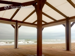 Terraza con pergola, cubierta de lona wwwnavarroliviercom