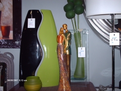 Jarron doble verde y negro 48x30 cm 44eur