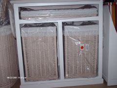 Mueble plancha madera maciza y mimbre 90x92x50 410EUR