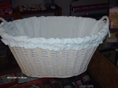 Cesta mimbre forrada 57x30 29EUR