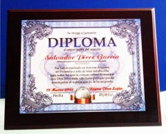 Diploma personalizado en metal