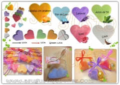 Jabones en forma de corazon