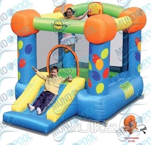 Castillo Hinchable Tobogn con Globos.