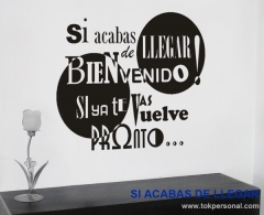 Vinilo decorativo si acabas de llegar para pared en cualquier color y medida consultenos