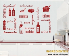 Vinilo decorativo ingredientes para pared en cualquier medida y color consultanos