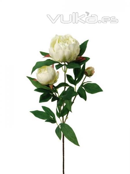 Flores artificiales peonias crema flores oasis decor