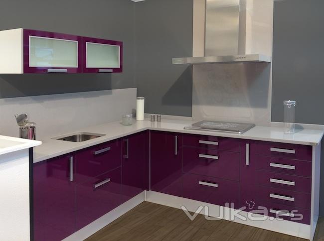 Muebles de Cocina Color Berenjena