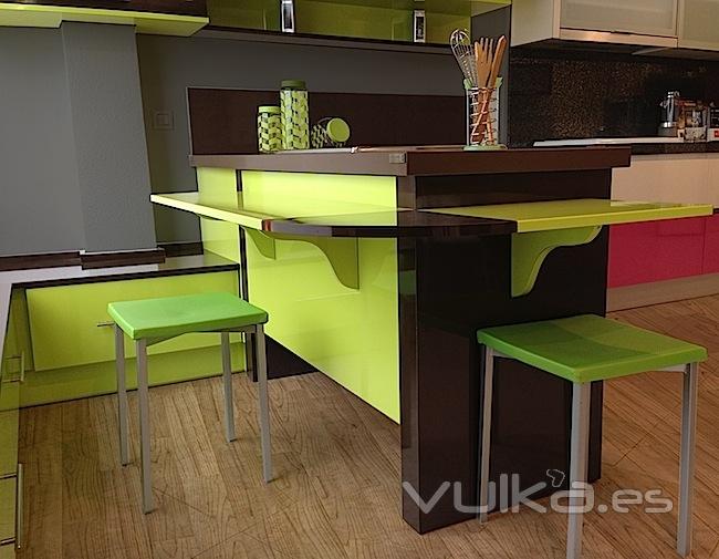 Muebles de Cocina Color Pistacho