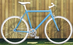 fixie moma bikes , azul turquesa (opinión= muy veraniega)