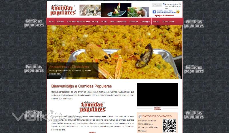 Página Web de Comidas Populares - www.comidaspopulares.com