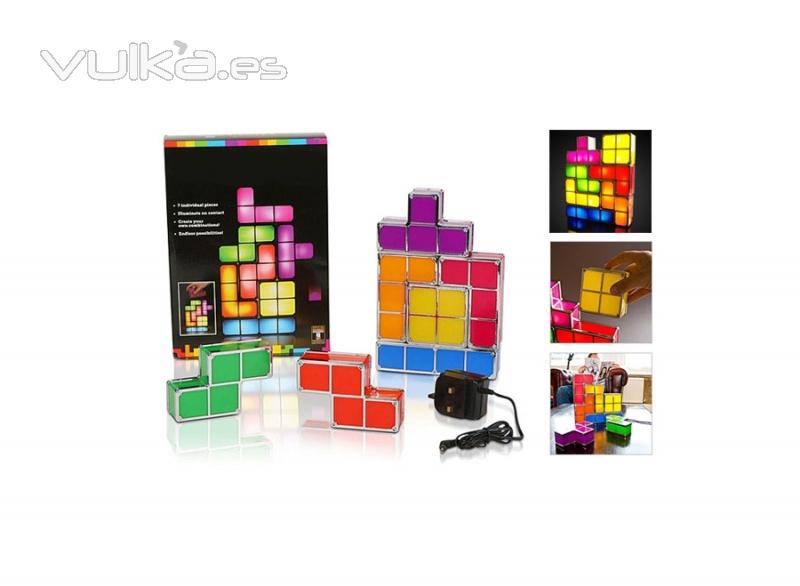 Cada lmpara tetris trae 7 tetracubos con las diferentes formas del popular juego (I, J, L, Z, S, T)