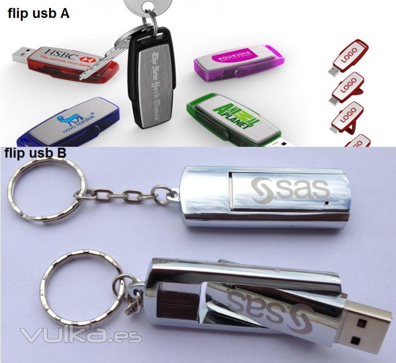 Flip Memoria USB 2.0 de 1gb,2gb,4gb,8gb,16gb,32gb,64gb