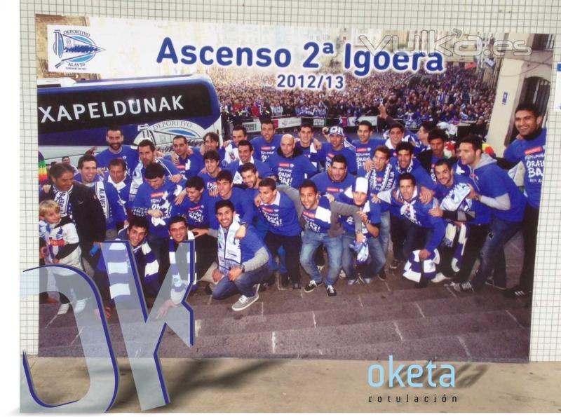 PHOTOCALL DE ASCENSO A SEGUNDA DIVISION DEL DEPORTIVO ALAVES 3x2m