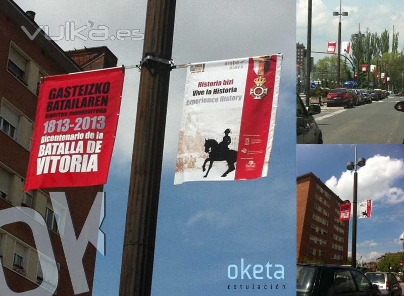 BANDEROLAS DE LA CELEBRACION DEL BICENTENARIO DE LA BATALLA DE VITORIA