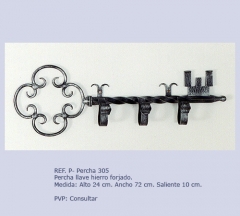 Percha de hierro forjado model llave