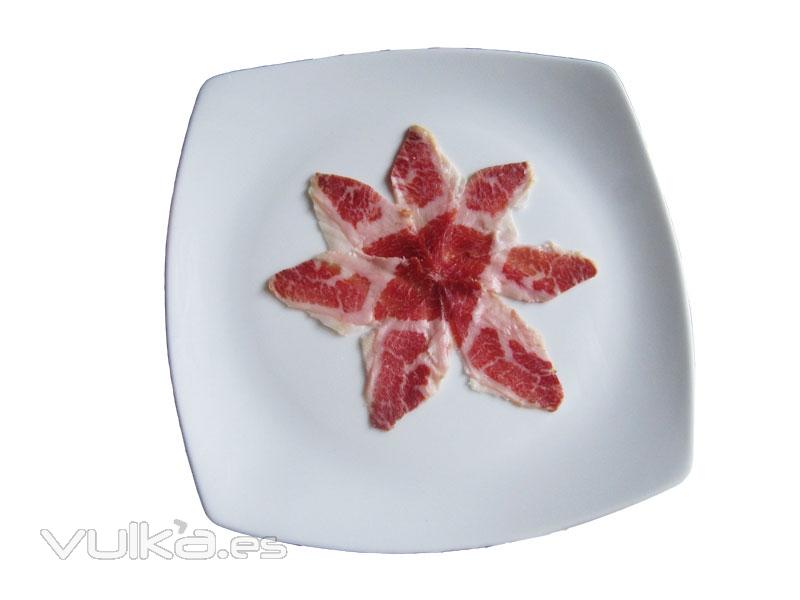 Plato de presentación de jamón