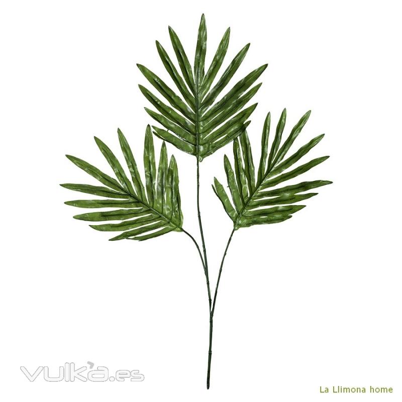 Plantas artificiales. Rama hojas palma artificiales verde 60 - La Llimona
